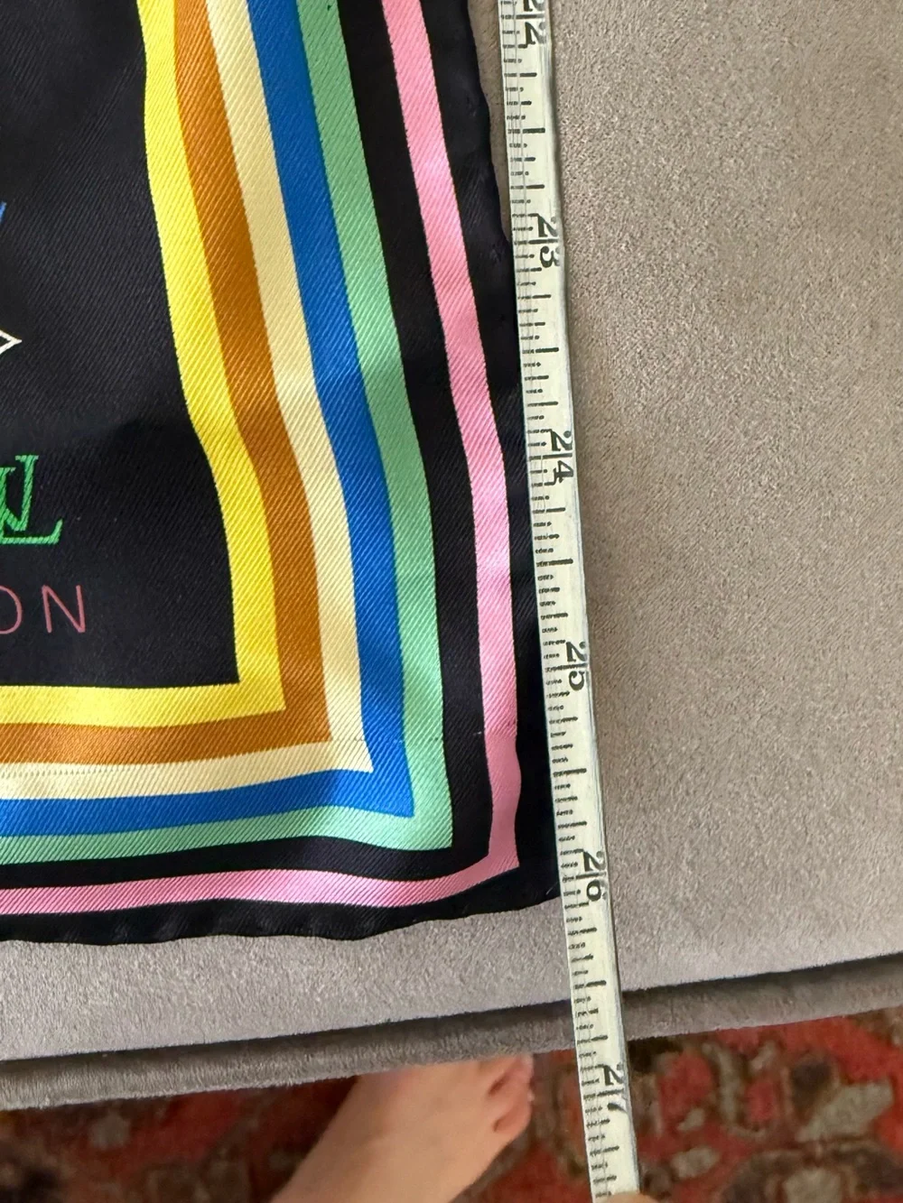 Louis Vuitton Black Multicolor Monogram Silk Scarf
